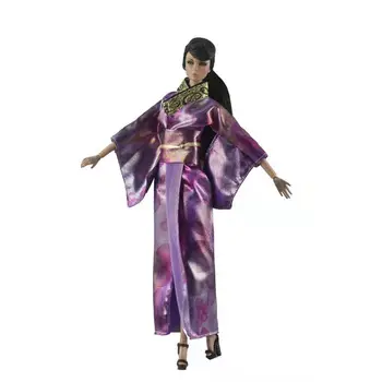  1/6 Cosplay Ružičastoj haljini Princeza za Lutke Barbie, Odijevanje Odjeće Tradicionalni Japanski Kimono Ogrtač Dugo Юката 1:6 Pribor Igračka