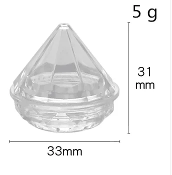  100 kom 5 g Prozirne Plastične Boce s Kremom u Obliku Dijamanta Nove Sjajne Posebne Kozmetičke Ambalažni Spremnici Uzorak Besplatna Dostava