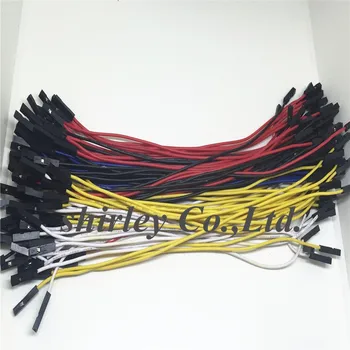  100pc 1p ženski do ženskog kabel za povezivanje dupont kabel strujni linija 10 cm 2,54 mm Korak Crvena/Crna/Bijela/Zelena/Plava/ Raspored konektora