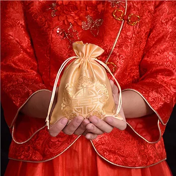  10шт Klasični Kineski Stil Cvijet Poklon Torba Čipke, Vez Zlatar Torba Vjenčanje Torba Za Čokolade DIY Ručni Vrećicu