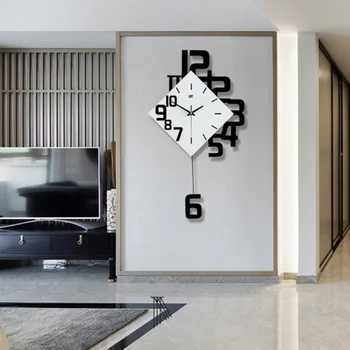  2021 novi zidni sat DIY ukras kuće drveni pokazivač elegantne, moderne i elektronski sat dnevni boravak s jedne strane glupa