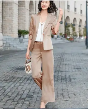  2021 Sping PR ženski nogavica odijelo formalni kratkih rukava tanak sportska jakna za intervju i hlače elegantan plus size radna odjeća