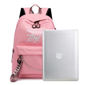  2021 Trendi torbe za laptop od poliesterskih vlakana Ženske torbe veliki kapacitet, Jednostavan dizajn Ruksak u korejskom stilu Školske torbe tinejdžer