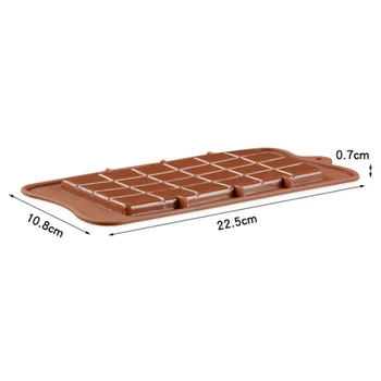  24 Šupljine Silikonski Kalup Za Čokolade u Kalup Za Pečenje Kalup za tortu Proizvođač Čokolade Šećer u Obliku Bar Silikonska Forma DIY Pribor Za Kuhanje i Pečenje