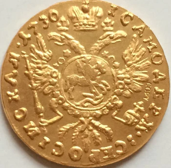  24-каратная позолоченная kopija ruskih zlatnika 1730 godine