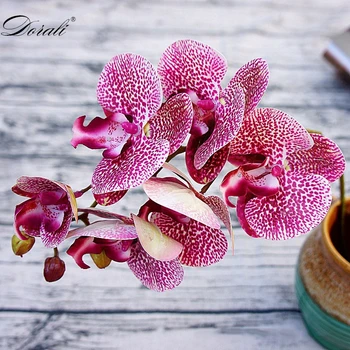  3D Umjetnog Cvijeća Orhideja Leptir Lažni Cvijeća Orhideja Мотылька Flor za domaće Vjenčanja DIY Ukras Sada Dodir Home Dekor Flor