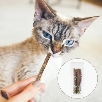  5 Kom./Paket Čista Prirodna Mačja trava Igračka za kućne mačke Sigurnost Molarni pasta za zube Ogranak za čišćenje zubi Mačke Grickalice Štapići Za kućne ljubimce