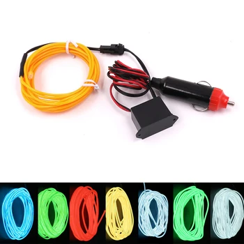  5 U USB EL žica fleksibilna sjajni EL žica traka cijev led neonska svjetla Obuća Odjeća Automobil vodootporna led traka 1 m/3 m/5 m 1 kom./lot