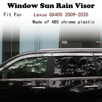  ABS Kromirani plastični Prozorski Vizir za Ventilaciju zavjese za Zaštitu od sunca i kiše auto-pribora za Lexus GX400 2009-2020
