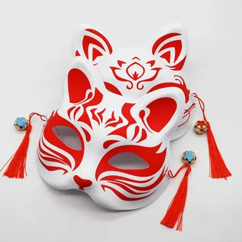  Anonimni Maska Lisica Polovica Lica Čista Crvena Mačka Anime Muškarci i žene Cosplay Maske za Halloween Kostim Rekvizite Дропшиппинг