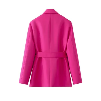  Blazer Ženski roza blazers s pojasom sportska jakna Jakna Ženski Zimski 2021 Blazers Ured za ženska jakna Ženska radna odjeća Ženska odjeća