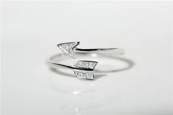  Boho Novi dolazak Silver Color Crystal Prsten sa strelicama Za žene Punk Geometrijski College Vruće Modni Nakit Šarm Pokloni