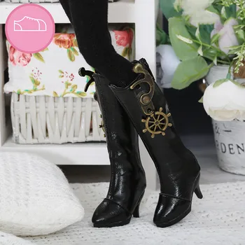  Cipele za lutke BJD pogodan za 1/3 veličine modne joker s šiljiti individualnim čizme na visoku petu ženski crna stil
