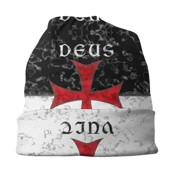  Deus Вульт Križarski Križ Vitez Templar Kršćanska Kapu Berba Lubanje Kape Kape Muške Zimske tople Kape dvostruke namjene Вязаная kapa