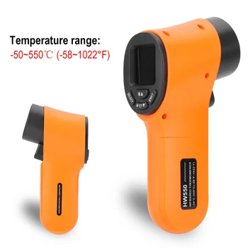  Digitalni Infracrveni Termometar -50~550 ° c C/F Beskontaktni Пирометр HW570 Industrijsko Lasersko Temperatura