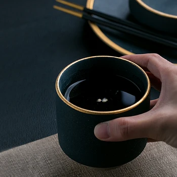  Europska stakleno keramička krigla jednostavna demitasse 250 ml čaša od čaj za doručak