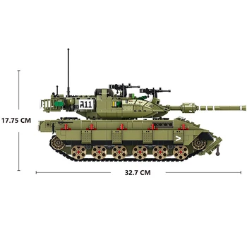  Grad 1730 kom. Izrael Меркава MK4 Osnovni model borbeni tenk Gradivni Blokovi Vojnim Vojnika iz Drugog Svjetskog rata Cigle Dječje Igračke DIY Pokloni