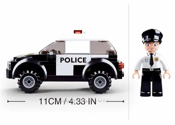  Gradska Policija Suv Patrolni Automobil Motocikl Figurice Blokovi INTERVENTNU DIY Izrada Izgradnja Građevinske Cigle Edukativne Igračke Za Djecu