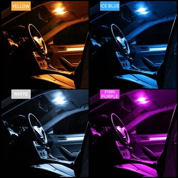  HSMI Canbus Za Ford Fiesta MK6 MK7 2002-2016 Limuzina LED Unutarnji Svjetiljke Kupole Kartica Nosač Registarske pločice Nepogrešiv Komplet Žarulja sa žarnom niti