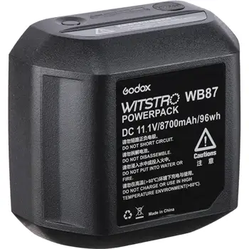  Ionska Baterija Godox WB87 11,1 U 8700 mah Pruža 500 bljeskalica puni kapacitet za Godox Wistro SLB60W AD600 AD600B AD600BM AD600M
