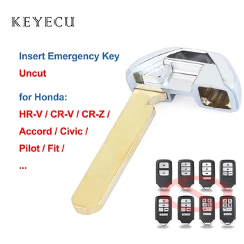  Keyecu Neobrezana Ključ s hitnim umetkom za Honda HR-V, CR-V, CR-Z HRV CRV CRZ Accord i Civic Pilot Fit Crosstour Odyssey