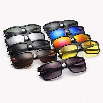  Klasični trg sunčane naočale za muškarce i žene Modne marke dizajnerske sunčane naočale za muškarce Za vožnju na otvorenom Šarene Винтажное Crno ogledalo