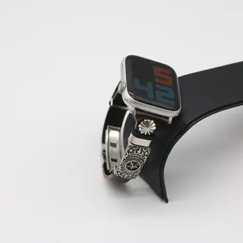  Kožni remen za Apple watch band 7 45 mm 41 mm Zamijeniti Remen Narukvica Pribor za iwatch 7