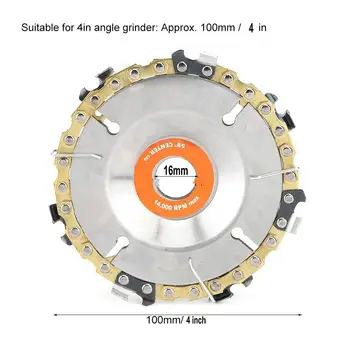  Kutna Brusilica Pogon Kotača Mliječna Disk pila s kružnim kruga Disk Blade 4 inča 100 mm 7 Zubaca za Rezbarenje Rezni Alat Zlato
