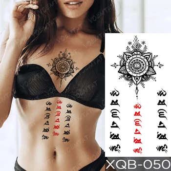  Lažne Tetovaže za žene Naljepnice za prijenos Žena Egipat Tijelo Nakit za Rukav Tetovaža Za muškarce Kit Sjajna Sise Lotos Linearni Dug Mali