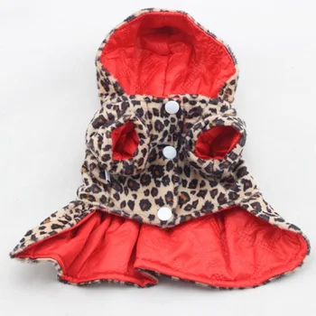  Leopard nije dozvoljeno dovoditi Odjeća za pse Zima toplo haljina Svežanj Pas Mačka Medo Topli kaput Jakna Štene Veste s obje strane Odjeća za pse
