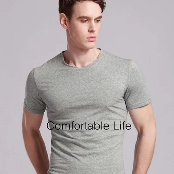  Muška godišnje zaštitna visokokvalitetna pamučna majica okruglog izreza, muška udoban, moderno monotono Casual majica s kratkim rukavima