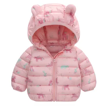  Nove Dječje djevojke Jednorog Topla jakna s kapuljačom Kaput za djecu U cjelini Dječja odjeća s pamučnom postavom Parka Dječje zima jesen odjeća