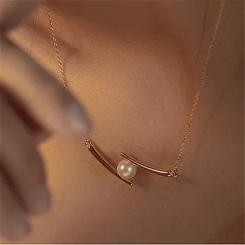  Novi dolazak Ogrlice Trendy ženske Ogrlice lanca Klasična Veza Lanca Metalne Okrugle Sve Kompatibilne Dio Elegantan nakit