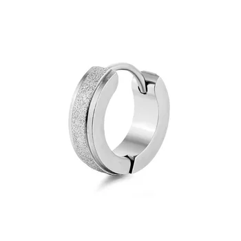  OBYB 2021 Novi Trendi Jednostavne naušnice-prstenovi od nehrđajućeg čelika s okruglog krug za žene, muškarce, Gotički Zlatne naušnice za piercing, punk-nakit