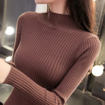  Polovica puloveri s visokim воротом tanak ženski boje debeli kratkom обтягивающий pulover s visokim воротом košulja s dugim rukavima jesen dame