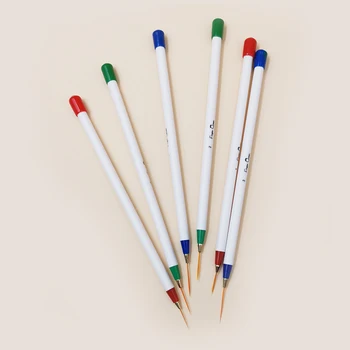  Profesionalni Set kistova za nail 3 kom. Set kistova za crtanje olovkom za crtanje UV-gel-lak za nokte Iscrtana olovkom Točkasta ručka