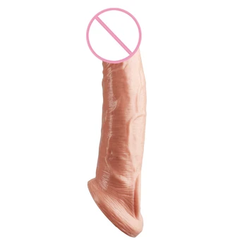  Realističan Penis Rukava Vibratori Kondom za Višekratnu upotrebu Seks Igračka za povećanje penisa za muškarce Montaža Odgađanje ejakulacije Prsten Poklopca član
