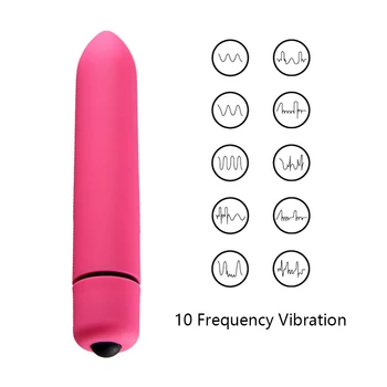  Seks-igračke Za žene Snažan 10-frekvencijski Vibrator-Metak Vodootporan Vibrirajuće Jaje Klitoris Stimulans G-točke Dildo Vibrator anal