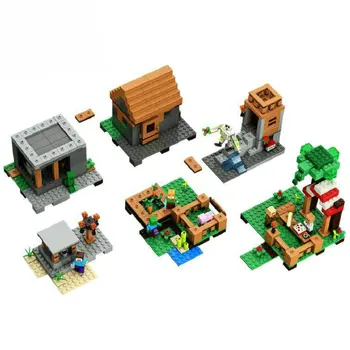  Seljački gradivni blokovi sa likovima seoskih stanovnika, Kompatibilne s Mojim Svijetom, Skup cigle DIY Igračke