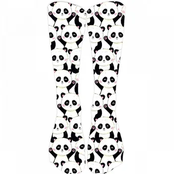 Slatka crtani film Panda Bamboo ženske čarape Harajuku Kawaii Svakodnevne modne pamučne čarape za žene s 3d ispis Jesen Zima Tople čarape