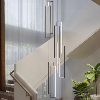  Stairlifts lusteri jednostavni moderni lusteri za vile Skandinavski svjetiljke za dnevni boravak dvoetažni samostojeći lusteri apartmani u лофте led žarulje