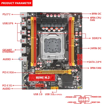  STROJAR X79 LGA 2011 matična ploča podržava memoriju DDR3 ECC REG Xeon E5 V1 i V2 desktop procesor matična ploča X79 E5-V3-3K1