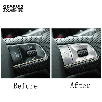  Styling automobila gumb prebacivanje volana Završiti Okvir za ukras Sjedalo naljepnice Završiti Za Audi Q5 Auto dodatna Oprema za interijer