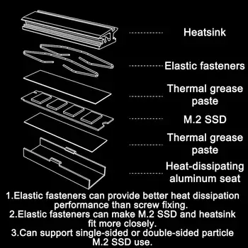  Toplinska cijev SNJEGOVIĆ M2 Radijator Bakar SSD Hladnjak 2280 Ssd Hard Disk M. 2 Radijator NVME NGFF PCI-E Aluminijski M2 postolje za Hlađenje