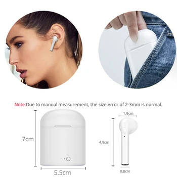  TWS i7s Bežične Slušalice Bluetooth Slušalice Stereo Woofera Slušalice Sportske Vodootporne Slušalice Slušalice Besplatna Dostava