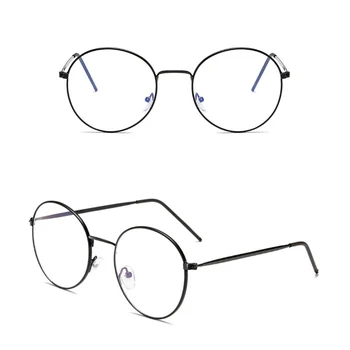  Vintage Retro Okrugle Metalne naočale u okvirima Za žene i Za muškarce Anti-Plavi Snop Svjetlosti Blokiranje Očiju računala Naočale u okvir s prozirnim staklima Naočala
