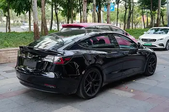  Visoku Kvalitetu Suhog Karbonskih Vlakana Vozila Stražnji Prtljažnik Spojler Za Usne Krilo Odgovara Za Model Tesla 3 Mini GT 2018 2019 2020 2021