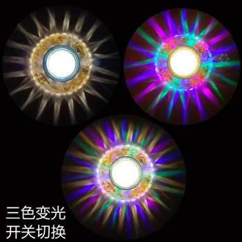  Šarene led svjetiljka Ploča lampe RGB 3 W 110 220 Ugrađivanja Lampa Za halogene žarulje Uređenje Svjetiljka Spot lampa