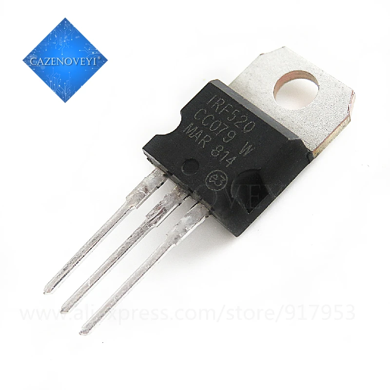 5pcs IRF520N IRF520 TO-220 TO220 IRF520NPBF Mosfet 